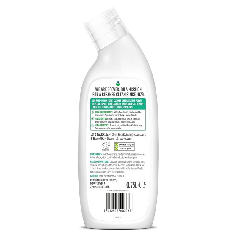 ecover Fast Action Toilet Cleaner Pine and Mint Scent - 750 ml - Image 2
